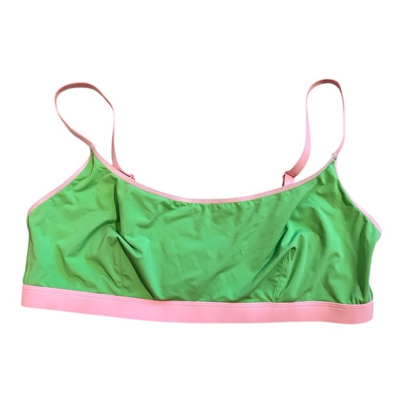 Parade Re:Play Scoop Bralette - Green & Pink Size Large | Ultra-Soft! - Picture 5 of 7